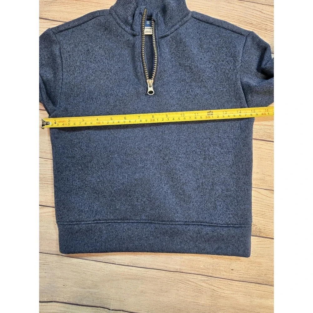 Old Navy Baby Boy's Pull Over Sweater Size XS 5‎ Blue Long Sleeve Quarter Zip